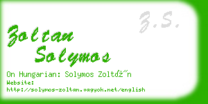 zoltan solymos business card